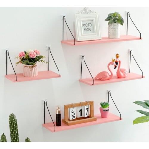Nordic Style Shelf Wood Wall Shelf Wall Storage Nordic Scandinavian Wall Decorative Wooden Shelf Living Room Decoration