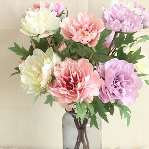 1Pc Artificial Peony Home Garden Flower Arrangement Living Room Bonsai Decor