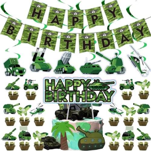 Camouflage Theme Party Army Green Decorations Tableware ballons Military Banners Baby Shower Kids Birthday Party Supplies