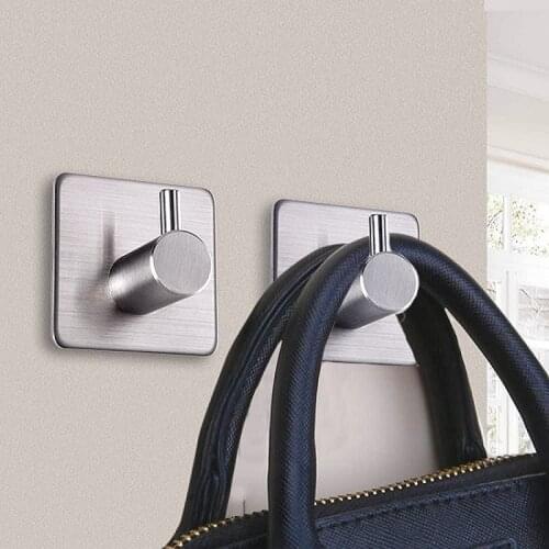 4Pcs Robe Hook Wall Hook Towel Hook for Bathroom Hooks Stainless Steel Coat Hook Rustproof Hook Hanger for Kitchen Hardware