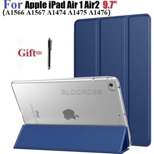 New iPad 2017 9.7" iPad Air 2 Pu Leather Case Ultra Light Stand Smart Cover Sleep Wake for Apple iPad Air iPad 9.7 Inch Tablet