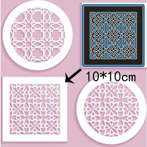 New Arrival square lace frame Cutting Dies Stencil DIY Scrapbook Photo Album Embossing Decor Paper Card Craft Template 100*100mm