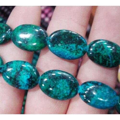 New 13x18mm Azurite Chrysocolla Gemstones Loose Beads 15"