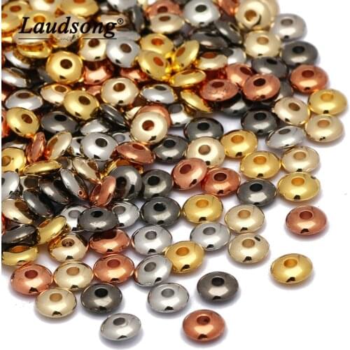 Wholesale 200/400Pcs Acrylic Plated CCB Abacus Loose Spacer Beads For Jewelry Making DIY Bracelet Necklaces Earrings Accessories