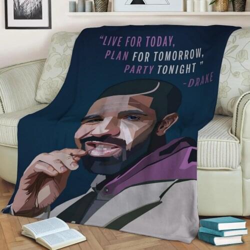 Aubrey Drake WPAP Pop Art 3D Print Plush Blanket Throw On Sofa Home Decor Soft Warmth Washable Nap Blanket Dropshipping