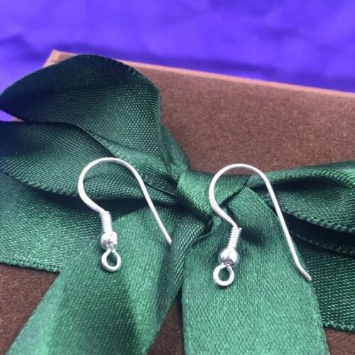 " Fake One Penalty Ten " 20Pcs=10Pairs/Pack (Mark 925) With Spring Ball 925 Sterling Silver Earring Clasps Hook Accessories