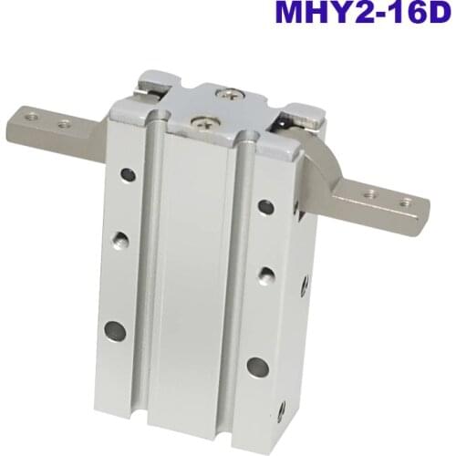 Industry double acting pneumatic gripper air cylinder MHY2-16D bore 16mm 180 degree angular style aluminium clamps gripper