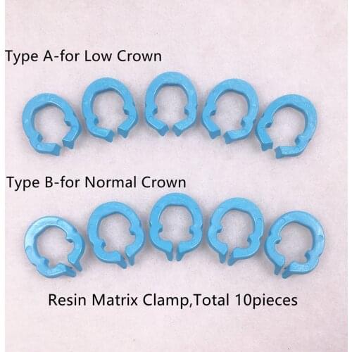 10Pis Rubber Dam Clamps Resin Clip Dental Barrier Clips Soft Premolar Molar Teeth Blue For Low Crown