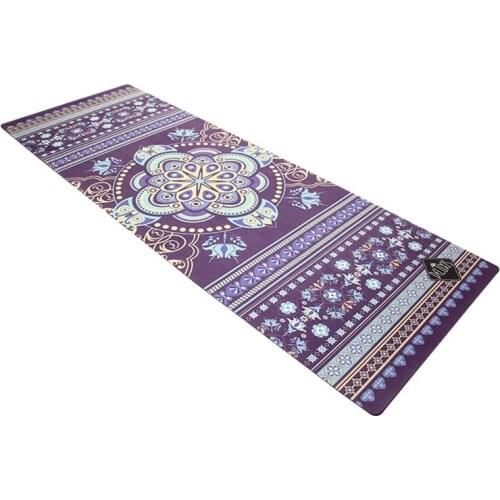 Printed rubber fitness mat sweat absorption green non-skid travel goddess mat sports floding good quality yoga mat