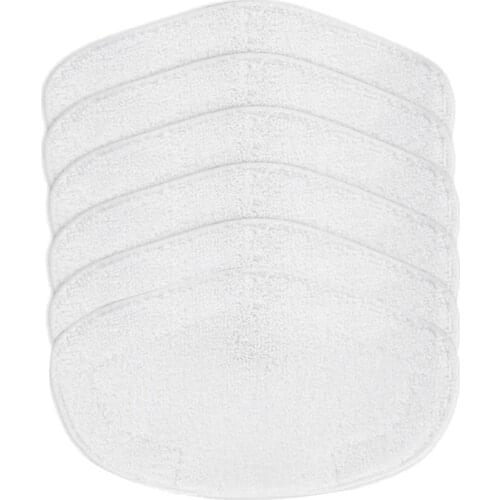 SANQ 6Pcs Microfiber Washable Mop Pad, Replacement Mop Parts for Polti Kit Vaporetto Steam Mop