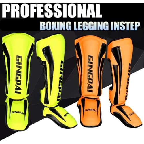 Colorful Youth/Adult MMA Boxing Shin Guards Kickboxing Ankle Support Equipment Karate Protectors Sanda Muay Thai Leggings DEO