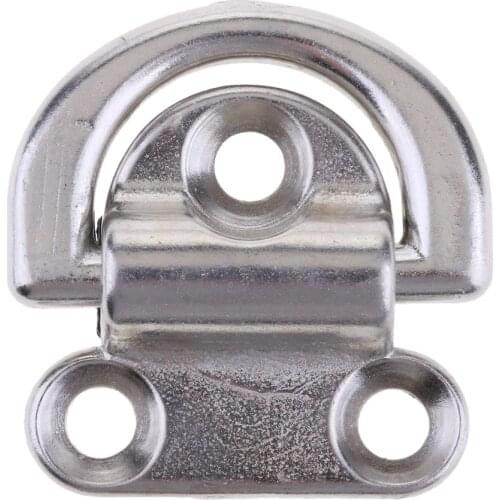 316 Stainless Steel Folding Pad Eye, 46mm/1.8' wide 6mm/5/16' ring for Boat