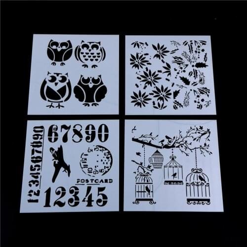 1pc DIY Craft Layering Cage Tree Brids Stencils For Wall Painting Scrapbooking Album Decorative Paper Cards HOT SALE