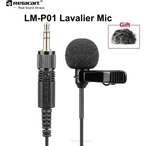 Relacart LM-P01 Label Lavalier Microphone Omni-directional Condenser Mic for iPhone Android SONY Canon Nikon DSLR VS BOYA M1