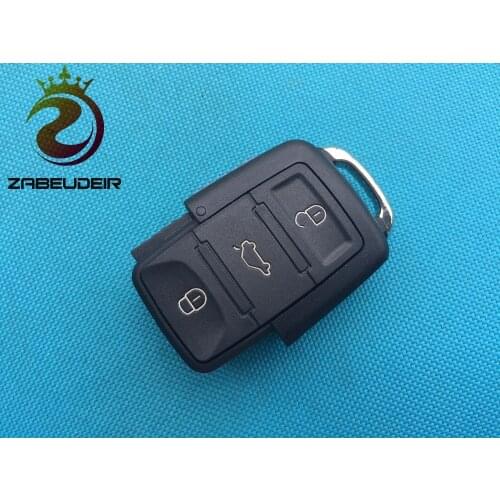 1Pcs Of New Replacement Key Case Shell For Vw 3+1 4 Buttons Remote Blank With Red Panic Cover No Logo Car Accessories Auto Parts