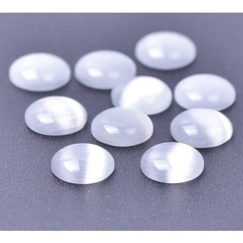 DIY Bead 100 pcs Natural Cabochon Cats Eye Beads For Jewelry Making Opal Accessories Handmade Material Sieraden Maken Wholesale