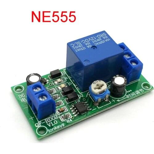 DC 12V NE555 0~60 Seconds Delay Timer Time Switch Adjustable Time Relay Module