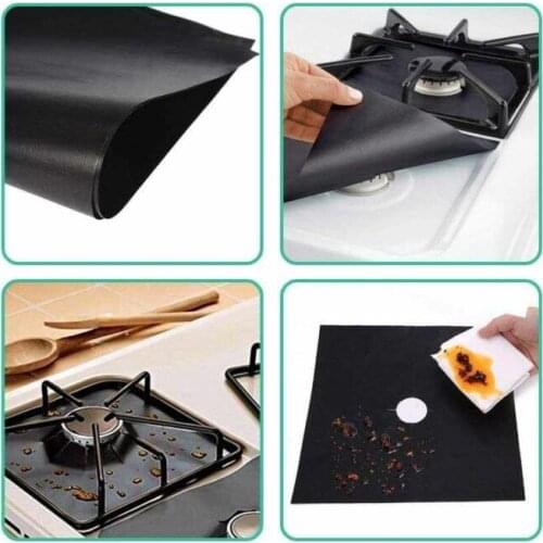 2pc Reusable Protector Gas Range Liner Non Stick Gas Hob Stove Top Cooker Cover Burner Kitchen Accessories