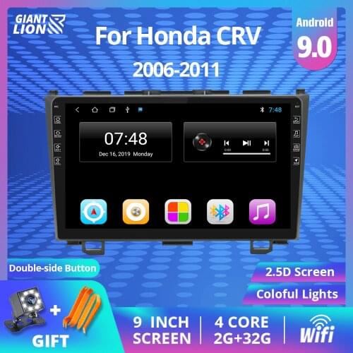 2din Android 9.0 Car Radio For Honda CRV CR-V 2006 2007 2008 2010 2011 2012 GPS Navigation Car Multimedia Video Player Car DVD
