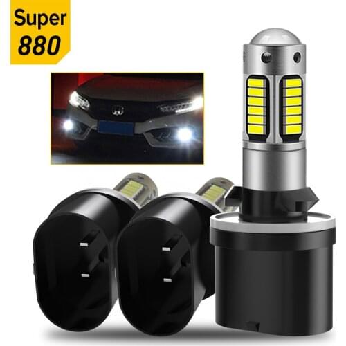 2X Car Fog Lights H27 led 880 881 H3 H1 LED Replacement Bulb For Car Fog Lights Driving Lamps white 6000k Auto Front Foglamp 12V