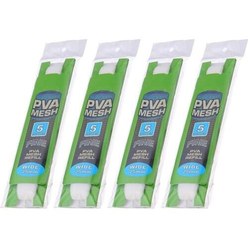 4Pcs 5m 25mm PVA Carp Fishing Bait Net Universal Mesh Bag for Solid Baits