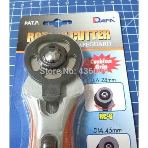 FREE SHIPPING DAFA BRAND Diy Tools Top quality Rubber Handle Rotary Cutter 45mm With Flexible Safeguard