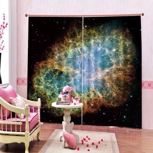 Black stars curtains photo Blackout Window Drapes Luxury 3D Curtains For Living room Bed room Office Hotel Home Blackout curtain