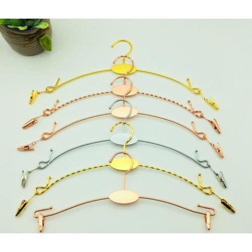 300pcs Colored Metal Lingerie Hanger With Clip , Bra Hanger and Underwear Briefs Underpant Display Hangers SN2951