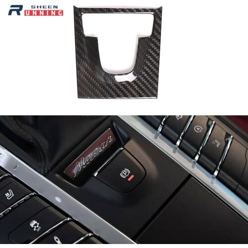For Porsche MACAN Gearshift lever panel 100%Real Carbon Fiber Center console Parking P file Switch cover Car Accessories 14-20