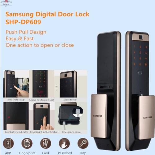 NEW SAMSUNG SHP-DP609 Smart Home WiFi Digital Door Lock Safe Fingerprint Locks Fechadura Digital Cerradura Inteligente