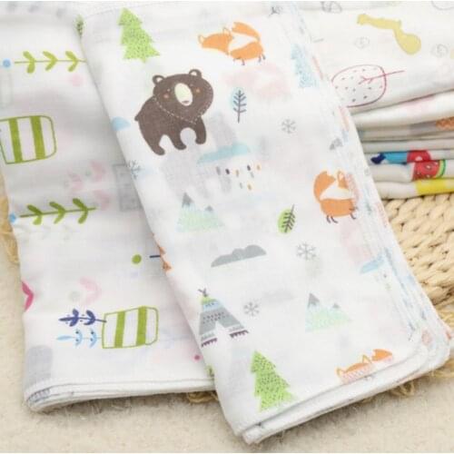 12pc Pack Boy Girl Uni Cotton Gauze Muslin Soft Light Baby Washcloth Face Towel Handkerchief 25x25cm