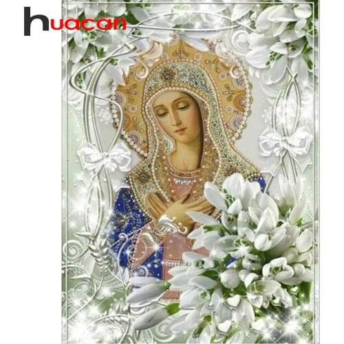Huacan Full Square/round Diamond Painting 5D DIY Woman Diamond Embroidery Mosaic Portrait Home Decoration