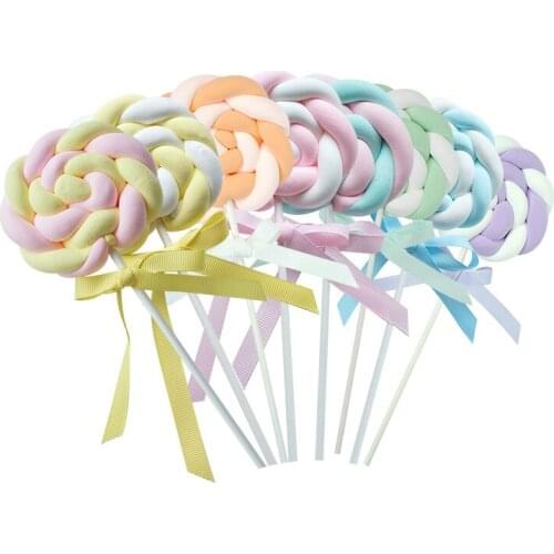 Simulated lollipop Artificail Candy Simulation cotton lollipop fake candy cake shop window display prop photography background