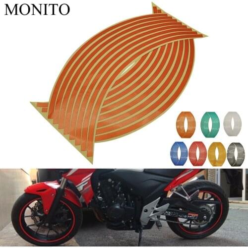 Motorcycle Wheel Sticker Reflective Decals Rim Tape Strip For BMW R1200GS R1200 GS/RT/SE/S/ST Adventure S1000RR F750 Accessories