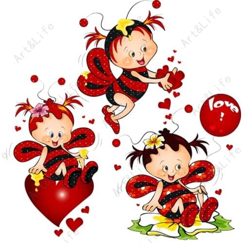 Lovely Baby Bee and Hearts Angels New Metal Cutting Dies Stencils for Making Scrapbooking Album Paper Cards Embossing Cut Die