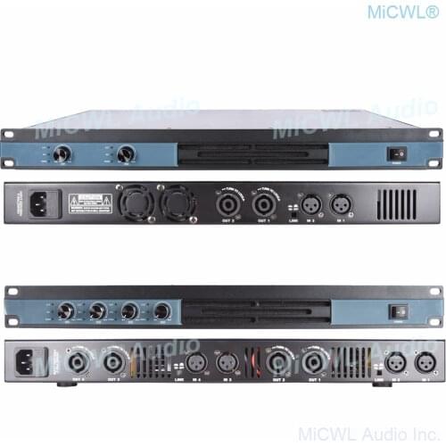 MiCWL Digital Power Amplifier 5200W 4 Channel Audio Microphone Studio Sound Power Preamps AMP 8Ω 2600 Watt 2 Channel