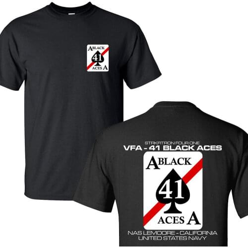 2019 New Summer Fashion Tee Shirt VFA41 BLACK ACES SQUADRON UNITED STATES NAVY T-SHIRTS S-3XL