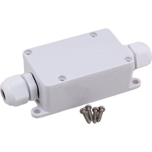Plastic White Outdoor Waterproof IP65 2 Way Cable Wire Connector Junction Box with P02-D3 Terminal