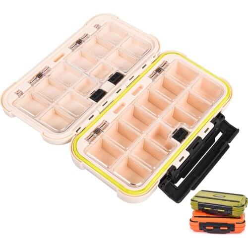 Portable Waterproof 24 Compartments Fly Fishing Hook Box Fishing Lures Container Box Tools Fishing Tackle Boxes Gear Accessories
