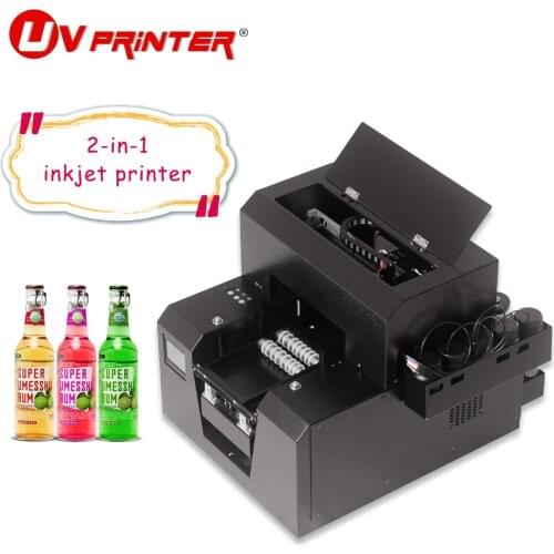 Printer a4 size inkjet portable flat cylinder integrated for clothing/plastic/leather/silicone DIY pattern custom printing