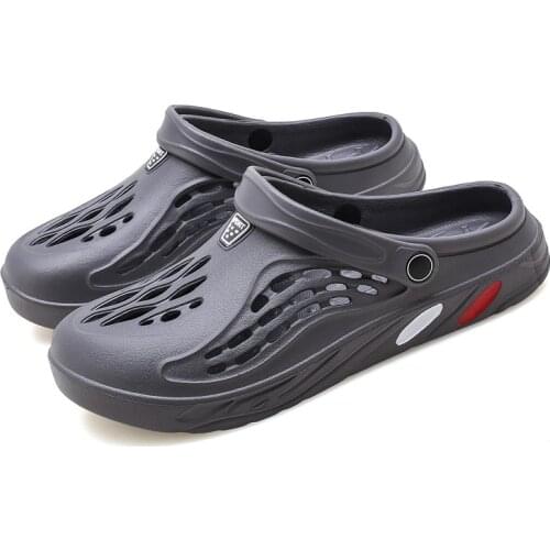 Summer Mens and Womens Clogs Quick Dry Casual Home Slippers Couple Garden Shoes Beach Sandals Mules Bathroom Slippers