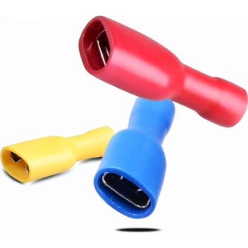 Connector faston FDFD1.25-250 FDFD2-250 FDFD5-250 Insulated Spade Crimp Wire Cable Connector Terminal Male