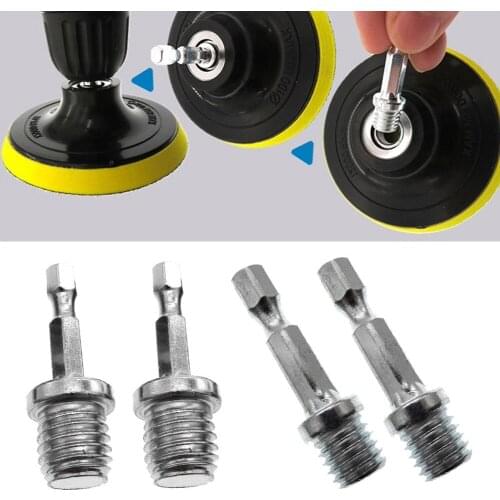 4pcs Connecting Rod Connect For Electric Drills Backing Pad M14/M10 To 6mm Rod