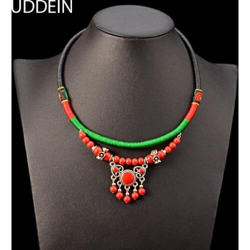 UDDEIN Statement Necklace & Pendant Ethnic Bib Beads Jewelry Vintage Torques Bohemian Drop Shipping Maxi Necklace Collares
