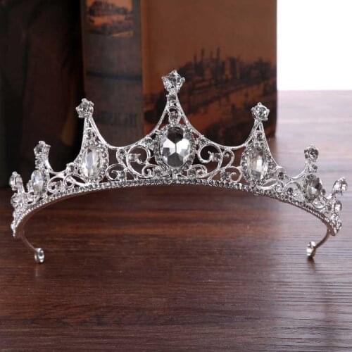 FORSEVEN Vintage Rhinestone Crystal Tiaras and Crowns de Noiva Headpiece Diadem Bridal Bride Wedding Hair Jewelry Accessories