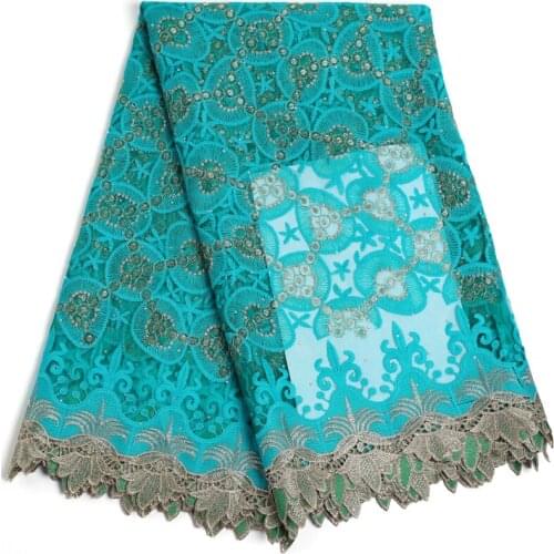 Zhenguiru 2021 High Quality African Lace Fabric Bright Diamond French Lace Fabric Embroidered Nigerian Fabric For Wedding A2210