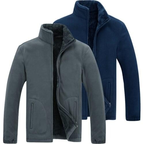 Winter Mens Softshell Fleece Jackets Casual Men Thick Warm Sweatshirt Man Thermal Solid Color Hoodies Coats Clothing 7XL