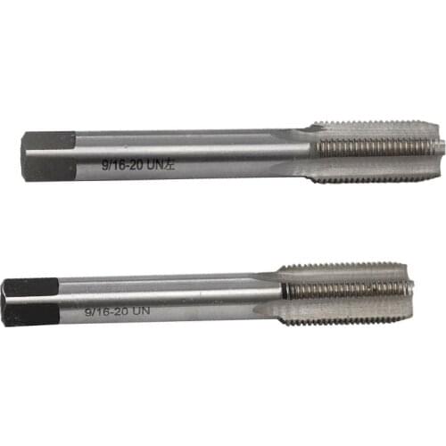 1Pair Right & Left Hand Thread Tap HSS 9/16 -20 TPI For Bike Crank Repair Spiral Inch Industrial Metric HSS Drill Bits Plug Taps