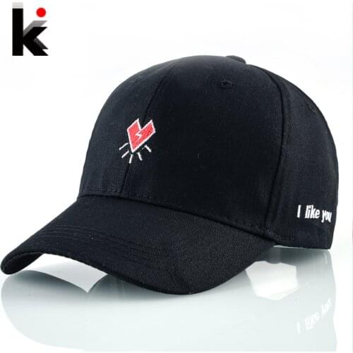 100% Cotton Dad Hat For Men Red Heart Embroidery Baseball Caps Women Snapback Bones Adjustable Casual Couples Hat Hip Hop Gorras