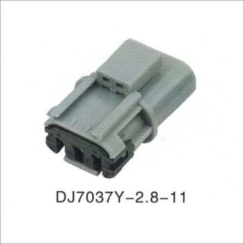 100SET Male female wire connector 3 pin connector terminal Plugs socket Fuse box Wire harness Soft Jacket DJ7037Y-2.8-11